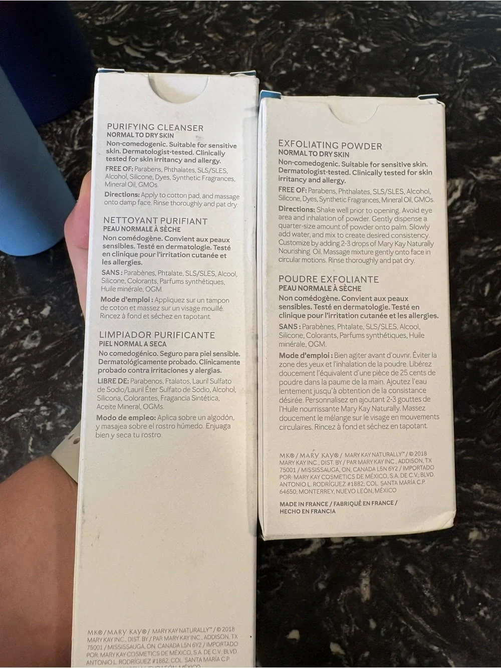 Mary Kay Naturally Purifying Cleanser & Exfoliating Powder Set NIB Discontinued